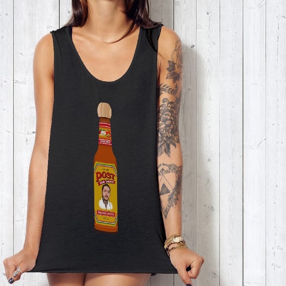 " Saucing on you " Post Malone - Racerback Tank - Picture 2 of 3